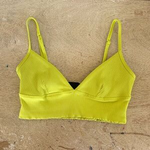ONA Rib Plunge Triangle Bralette